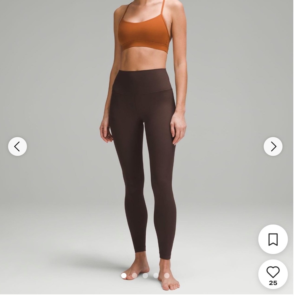 Lululemon (14) Brown Ribbed Align Leggings